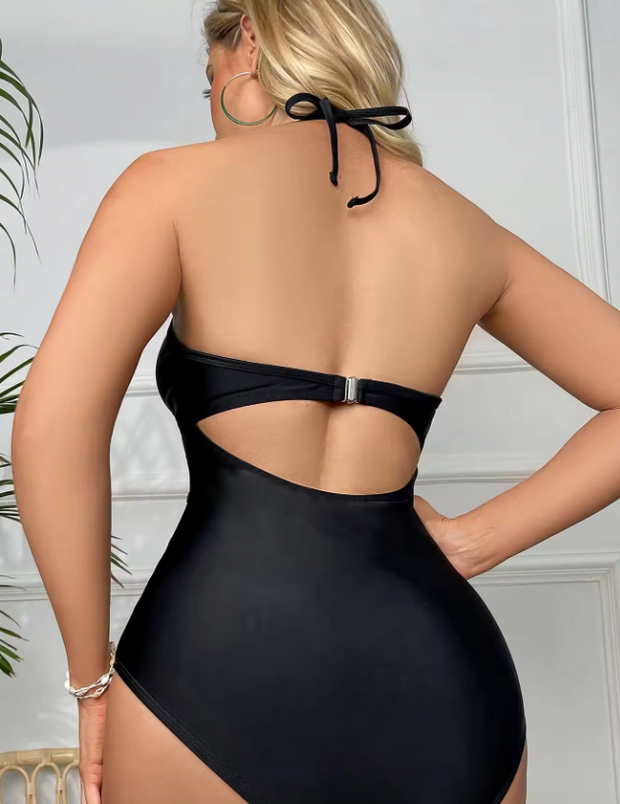 WW | Badeanzug mit Mesh-Details und offenem Rücken