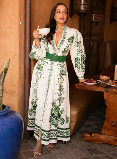 WW | Das Lange Kleid Botanische Eleganz