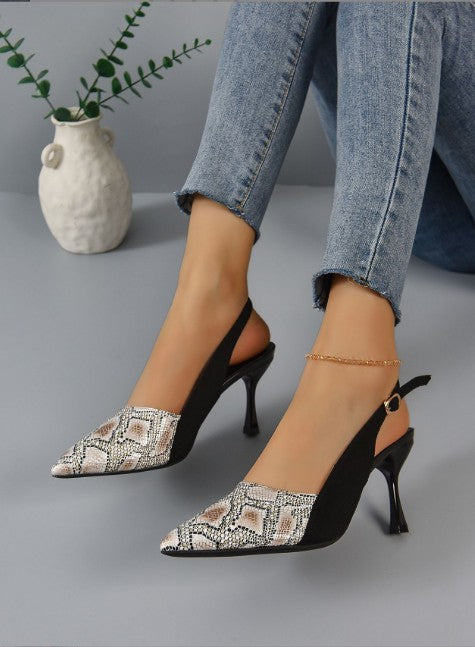 WW | Damen Kitten Heels Schwarz