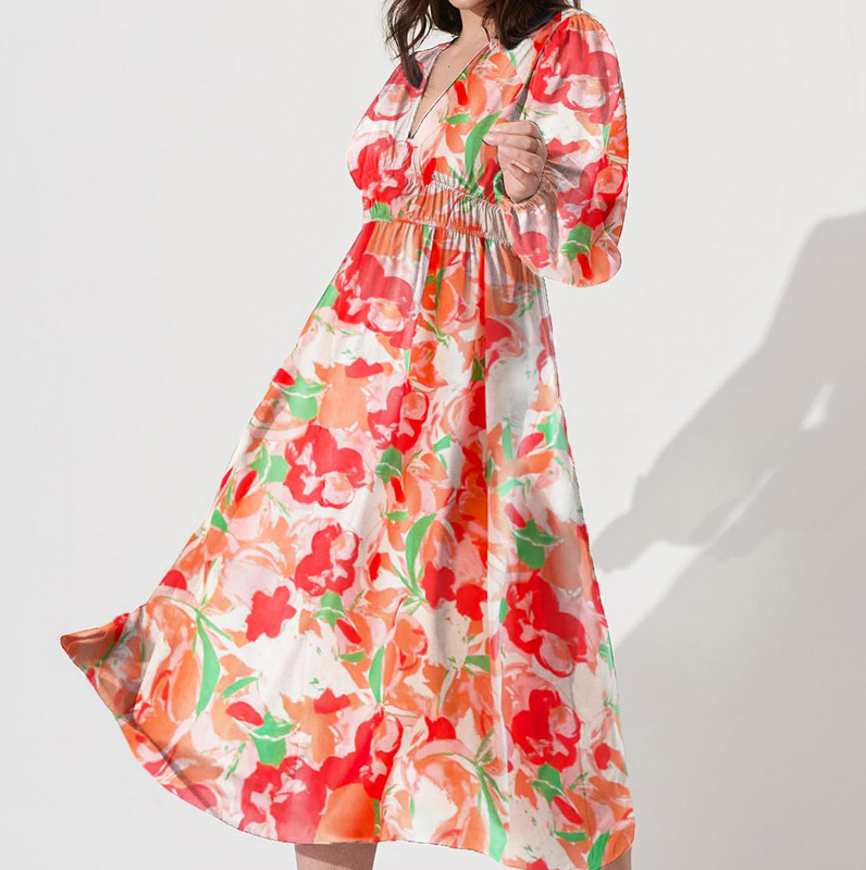 WW | Elegantes Blumen-Maxi für Damen
