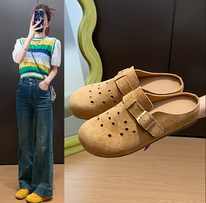 WW | Retro Kork Clogs Mit Slingback