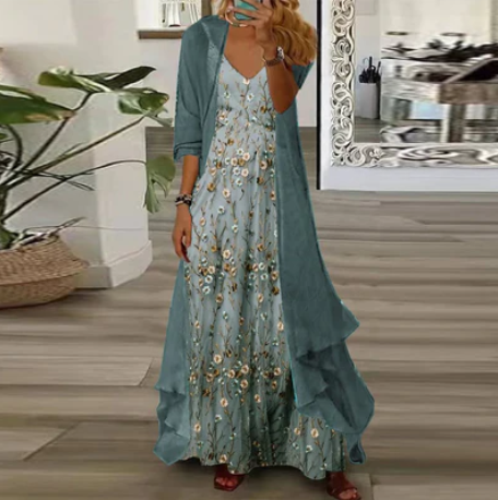 WW | Blaues Maxikleid