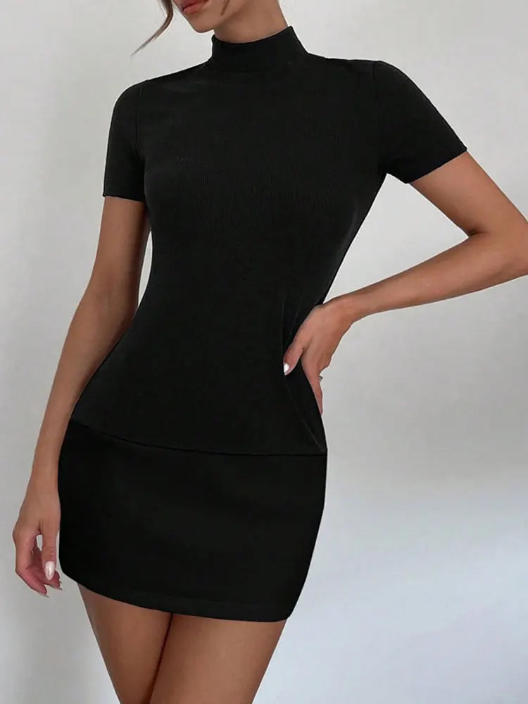 WW | Lässig Patchwork Mini Kleid