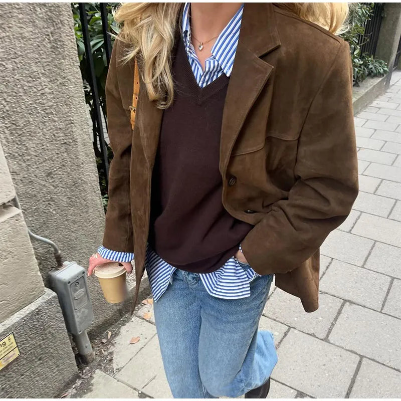Elegante Wildlederjacke