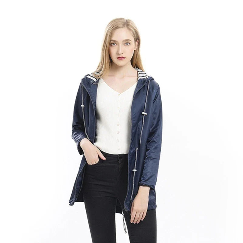 WW | Regenjacke wasserdicht mit Kapuze, atmungsaktiv, Parka für Outdoor