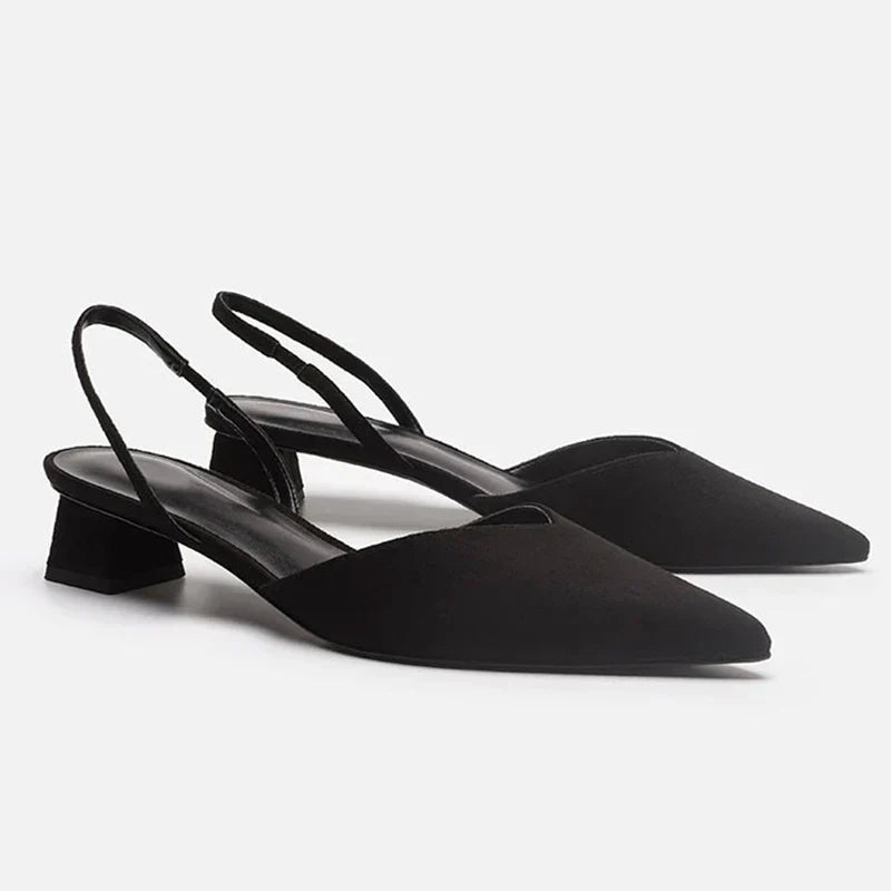 WW | Spitz Zulaufende Absätze Slingback Stil