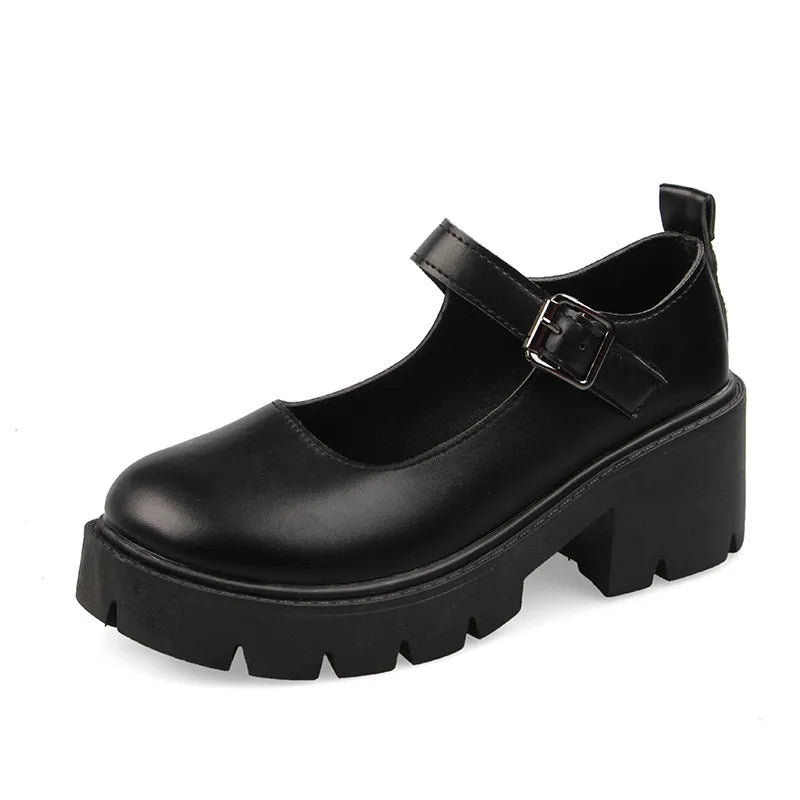 WW | Schuhe Frauen Schuhe Mary Janes Plattform Lolita Schuhe mit Absatz Pumps Frauen Japanischer Stil Vintage Mädchen High Heels Schuhe für Frauen