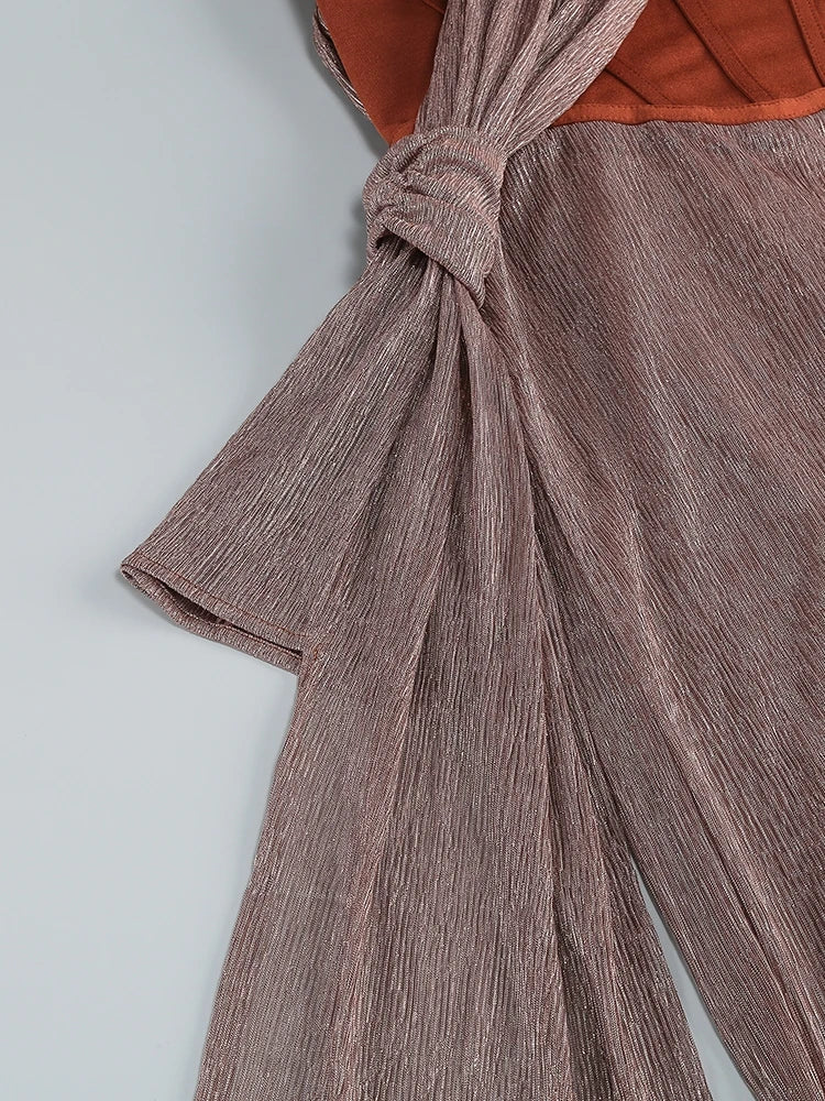 WW | Glitzer Rückenfrei Abend Maxi Kleid