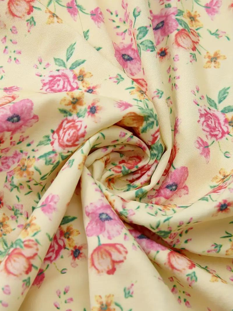 WW | Blumendruck Puffärmel Sommerkleid Maxikleid