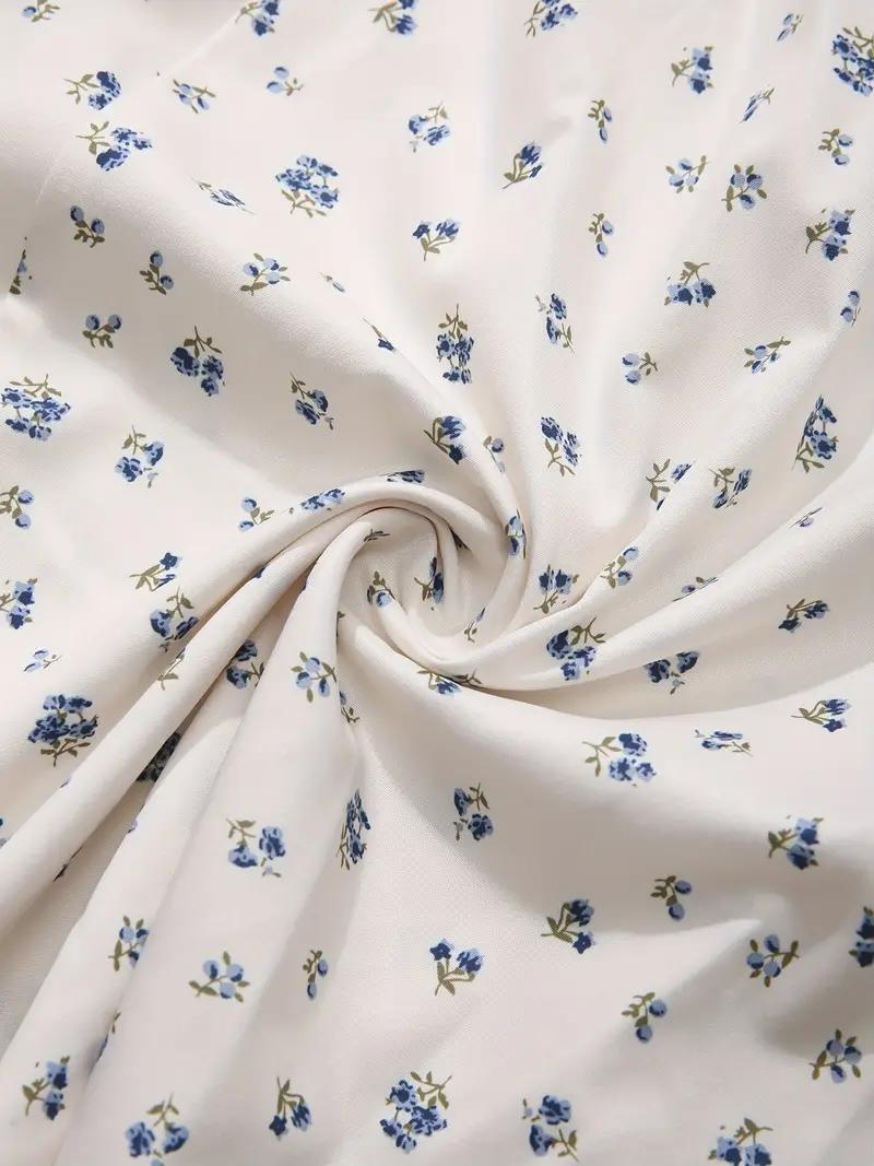 WW | Blumendruck Puffärmel Sommerkleid Maxikleid