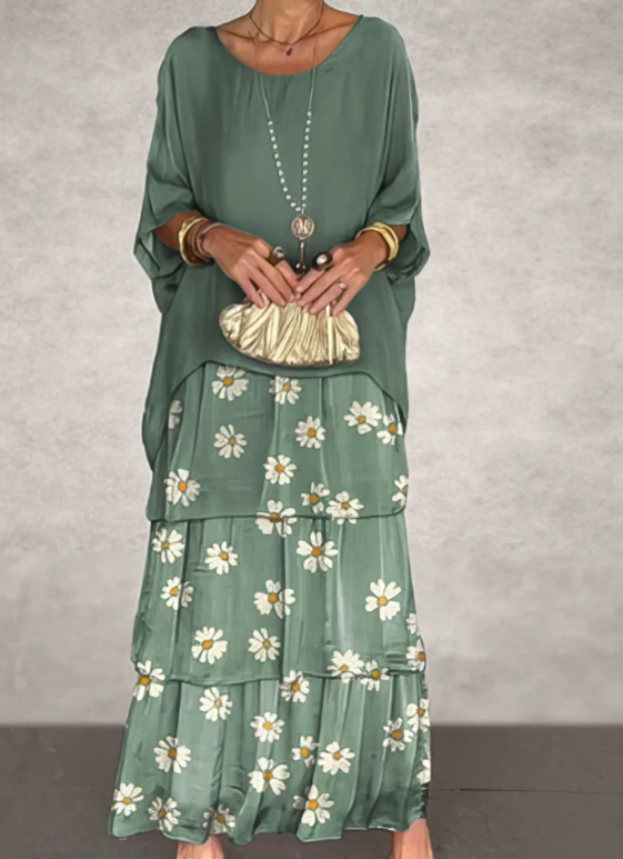 WW | Maxi Kleid Mit Weitem Rundhalsausschnitt