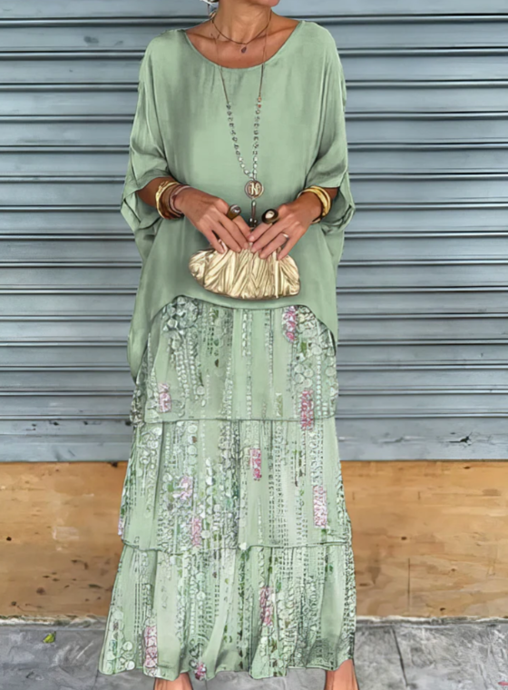 WW | Maxi Kleid Mit Weitem Rundhalsausschnitt