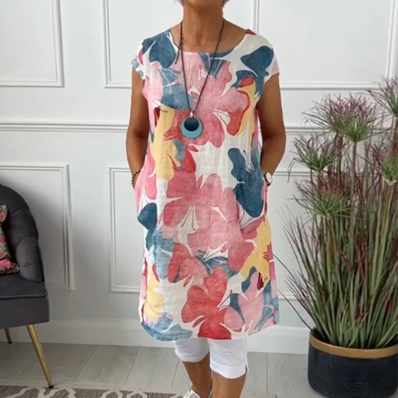 WW | Lässiges Longtop mit Farbenfrohem Blumenprint