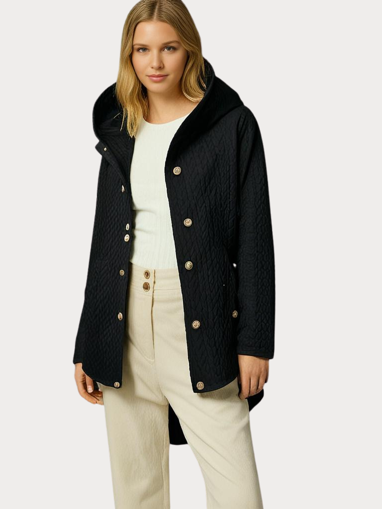 WW | Damen - Wintermantel – Eleganter Gefütterter Mantel mit Kapuze