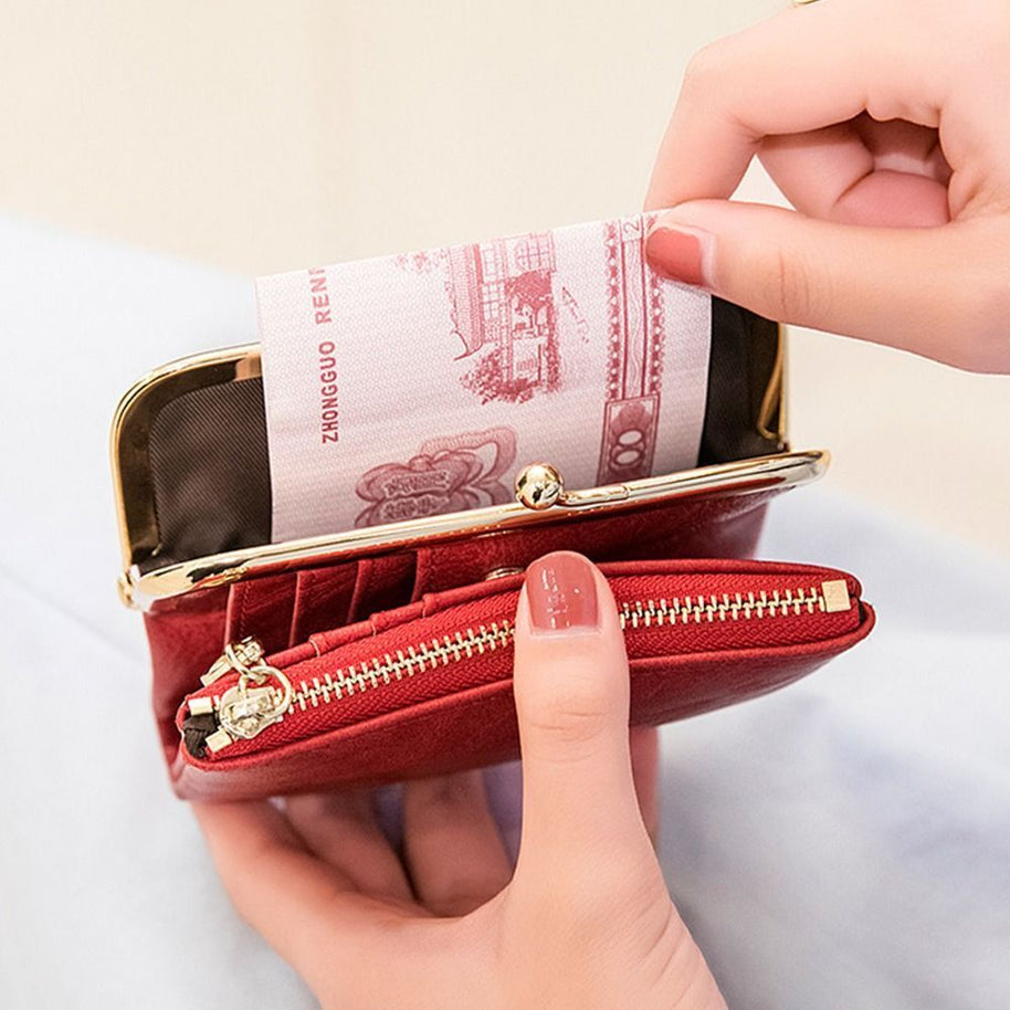 WW | Kiss Lock Tasche - stilvolle Damen Münzgeldbörse