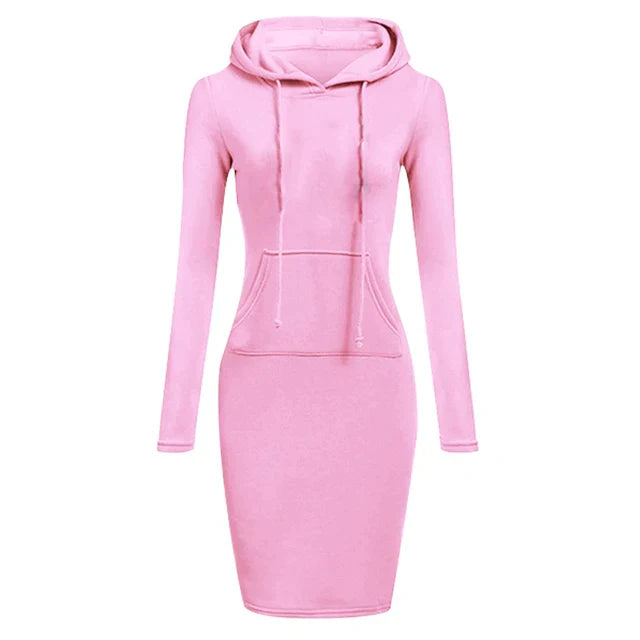 W&W - Sweatshirt Kleid mit Kapuze