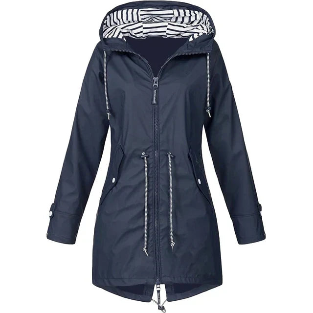 Regenjacke mit Kapuze und Außentaschen
