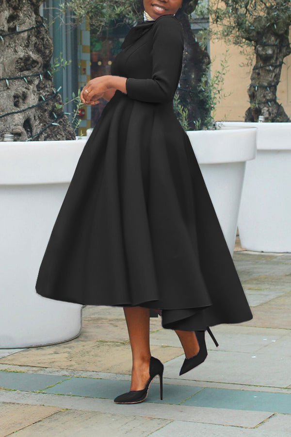 3/4-Ärmel Swing-Kleid