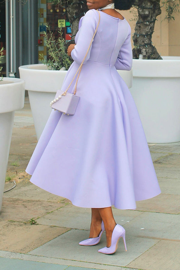3/4-Ärmel Swing-Kleid
