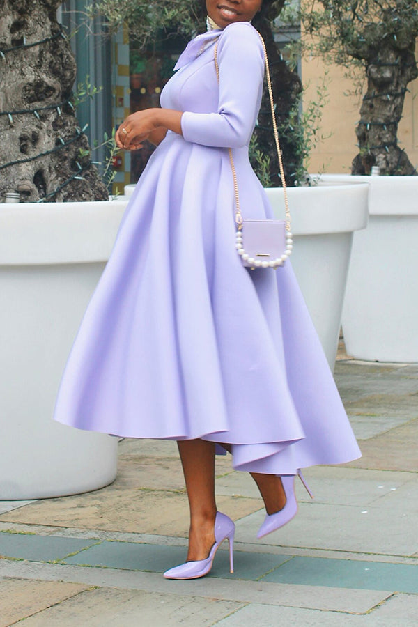3/4-Ärmel Swing-Kleid
