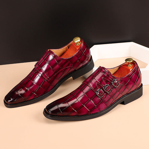 WW | Krokodilleder Elegante Schuhe Mit Dreifacher Schnalle