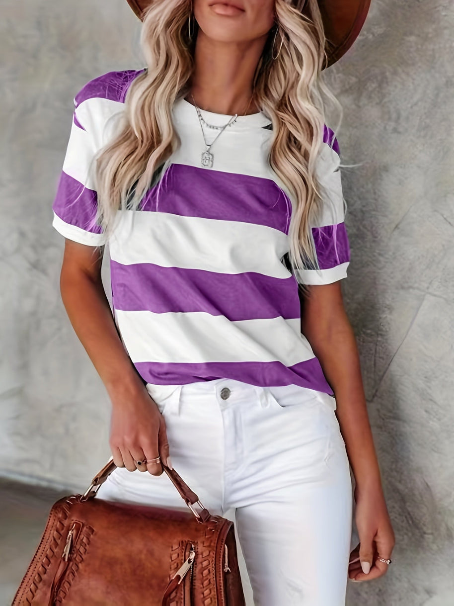 WW | Gestreiftes T-Shirt mit Kurzen Ärmeln für Damen