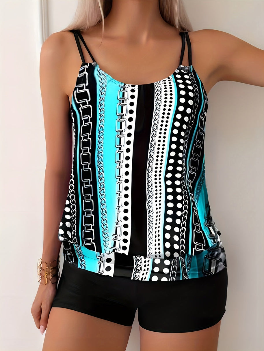 WW | Tankini-Set mit Streifen und Punkten