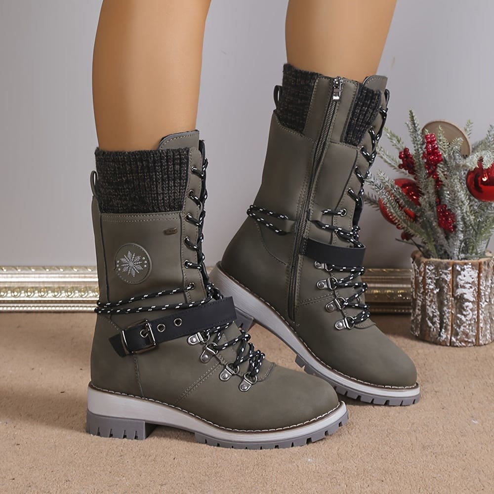 W&W - Elegante Gestrickte Thermo-Stiefel