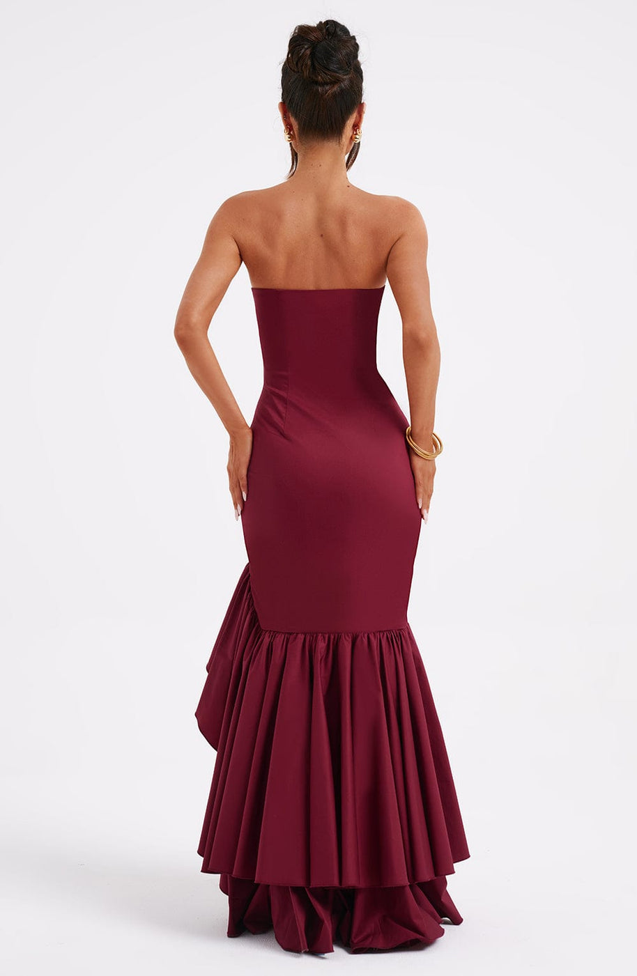 WW | Ärmelloses Maxikleid Mit Schlitz Und Rüschen Für Frauen