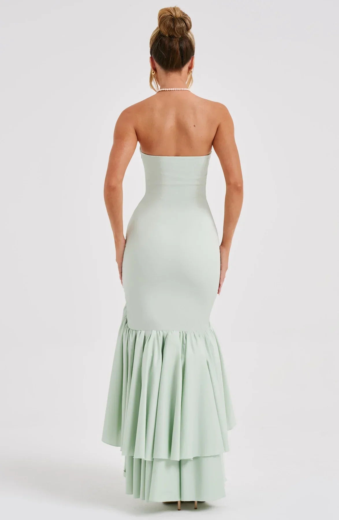 WW | Ärmelloses Maxikleid Mit Schlitz Und Rüschen Für Frauen
