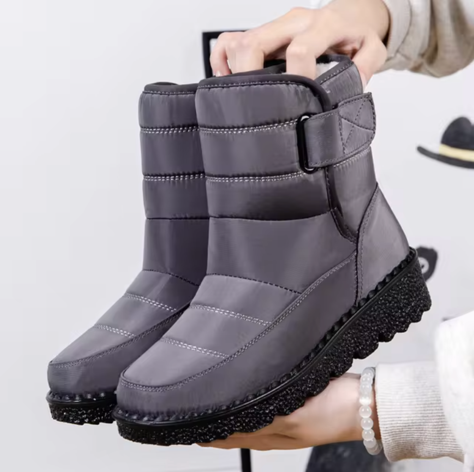 Rutschfeste, wasserdichte Winter-Schneestiefel