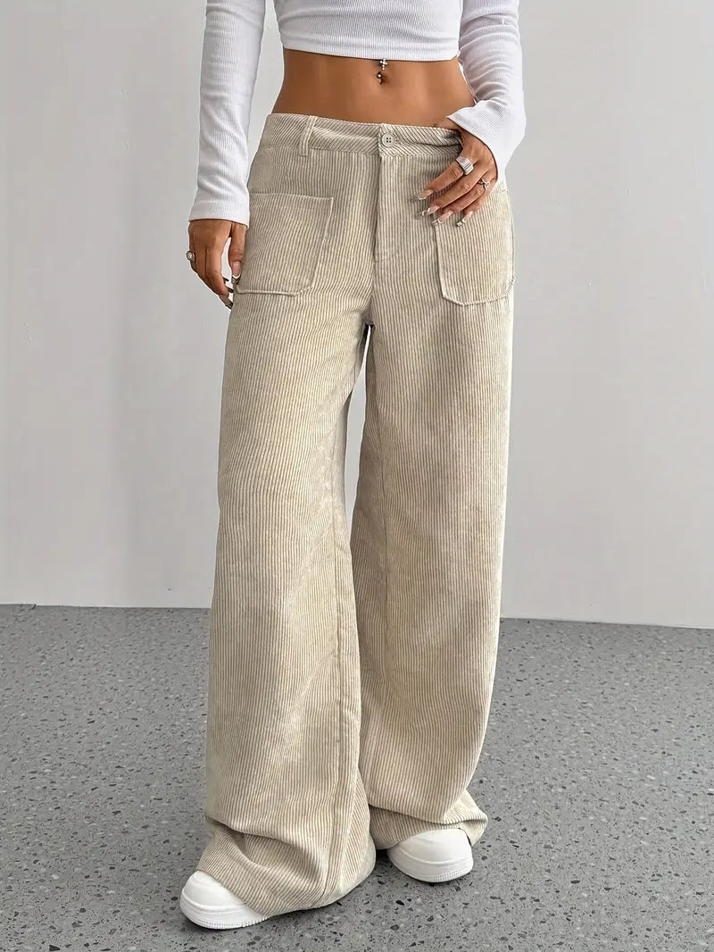 WW | Cordhose Mit Weitem Bein Für Frauen