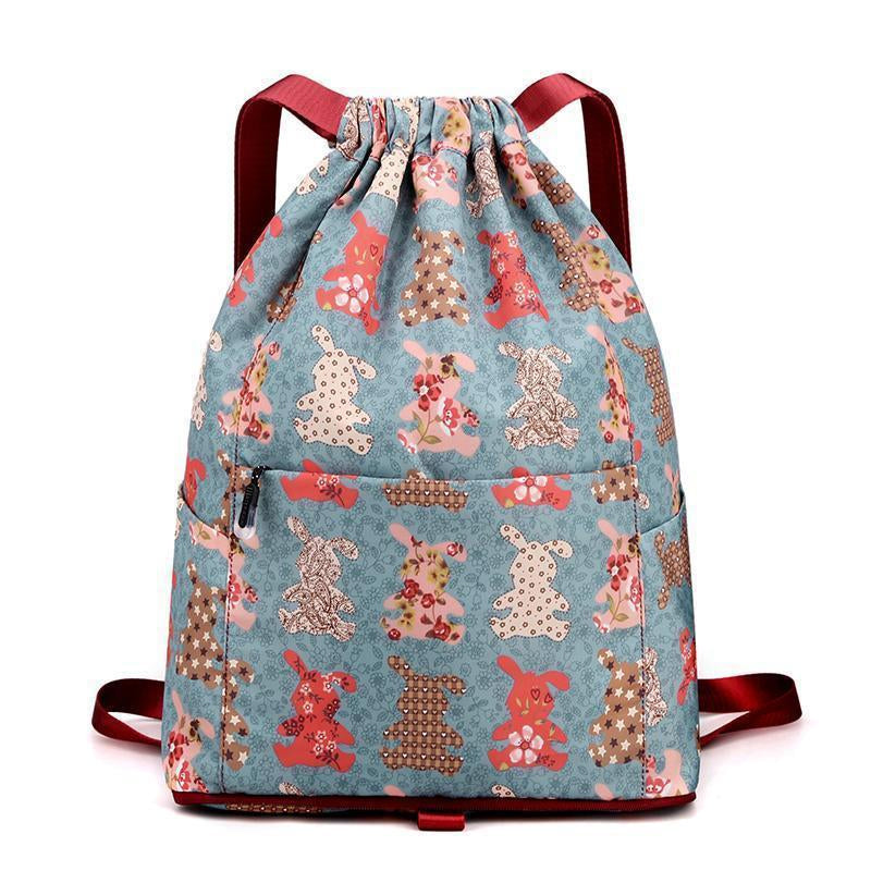 WW Faltbarer Rucksack | Großer Wasserdichter Rucksack zum Zusammenfalten mit Kordelzug