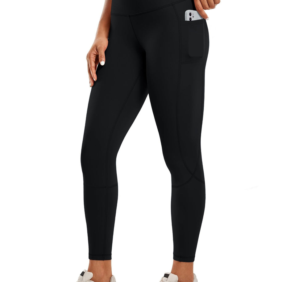 WW | Schnell Trocknende Damen Yogalegging Mit Hohem Bund Und Tasche