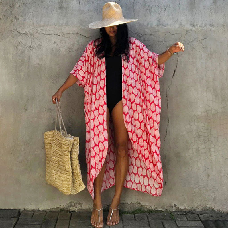 WW | Glamouröse Sonnenschutz Resort Strandkleid Cover Up