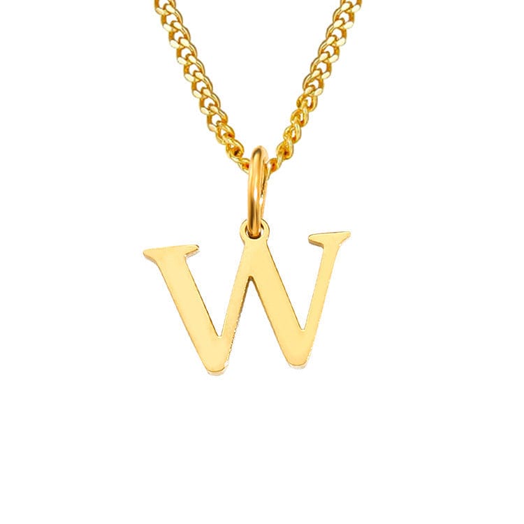 WW | Buchstaben All Match 14k Edelstahl Halskette