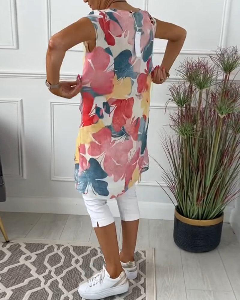 WW | Sommerkleid mit Asymmetrischem Schnitt und Hohem Schlitz