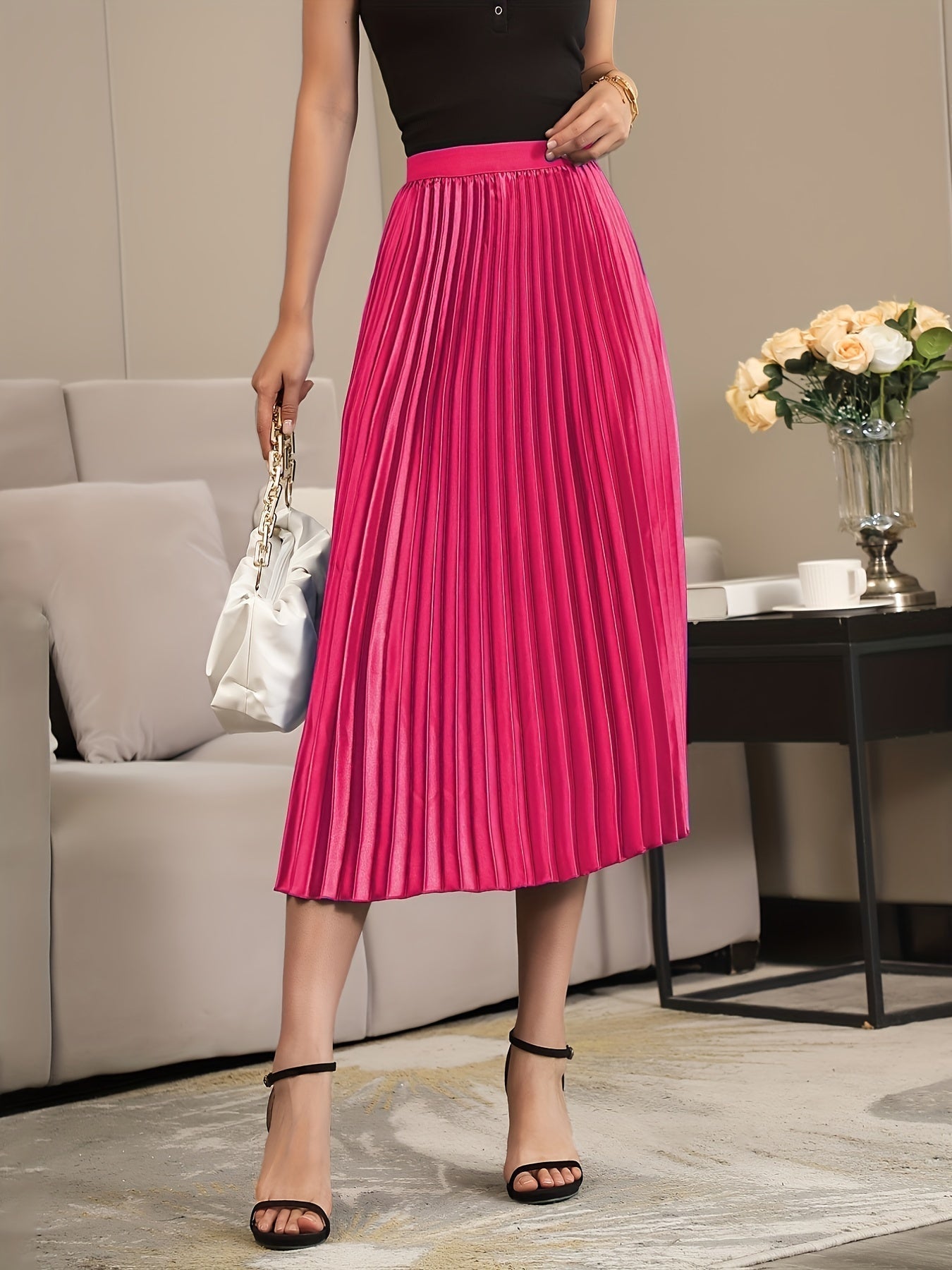 WW | Elegante A-linie Gefalteter Rock