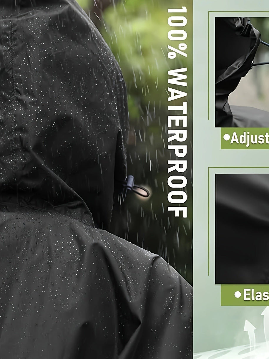 WW | Wasserdichter Regenponcho Mit Kapuze