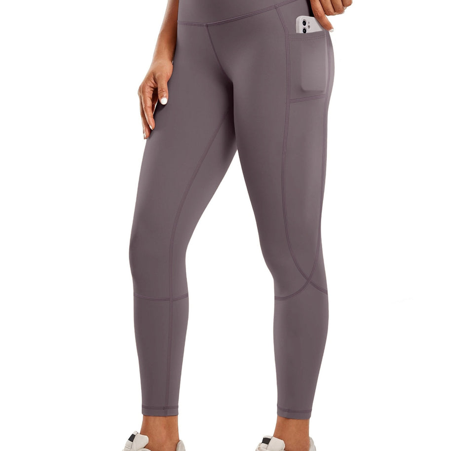 WW | Schnell Trocknende Damen Yogalegging Mit Hohem Bund Und Tasche