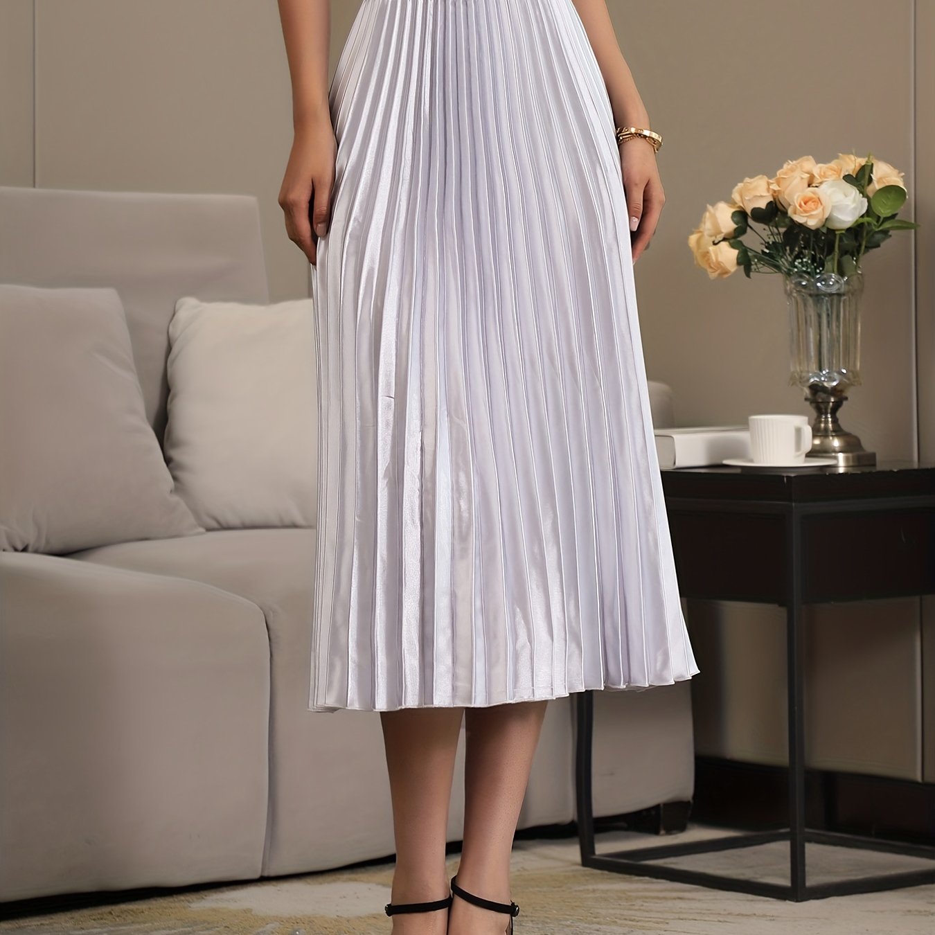 WW | Elegante A-linie Gefalteter Rock