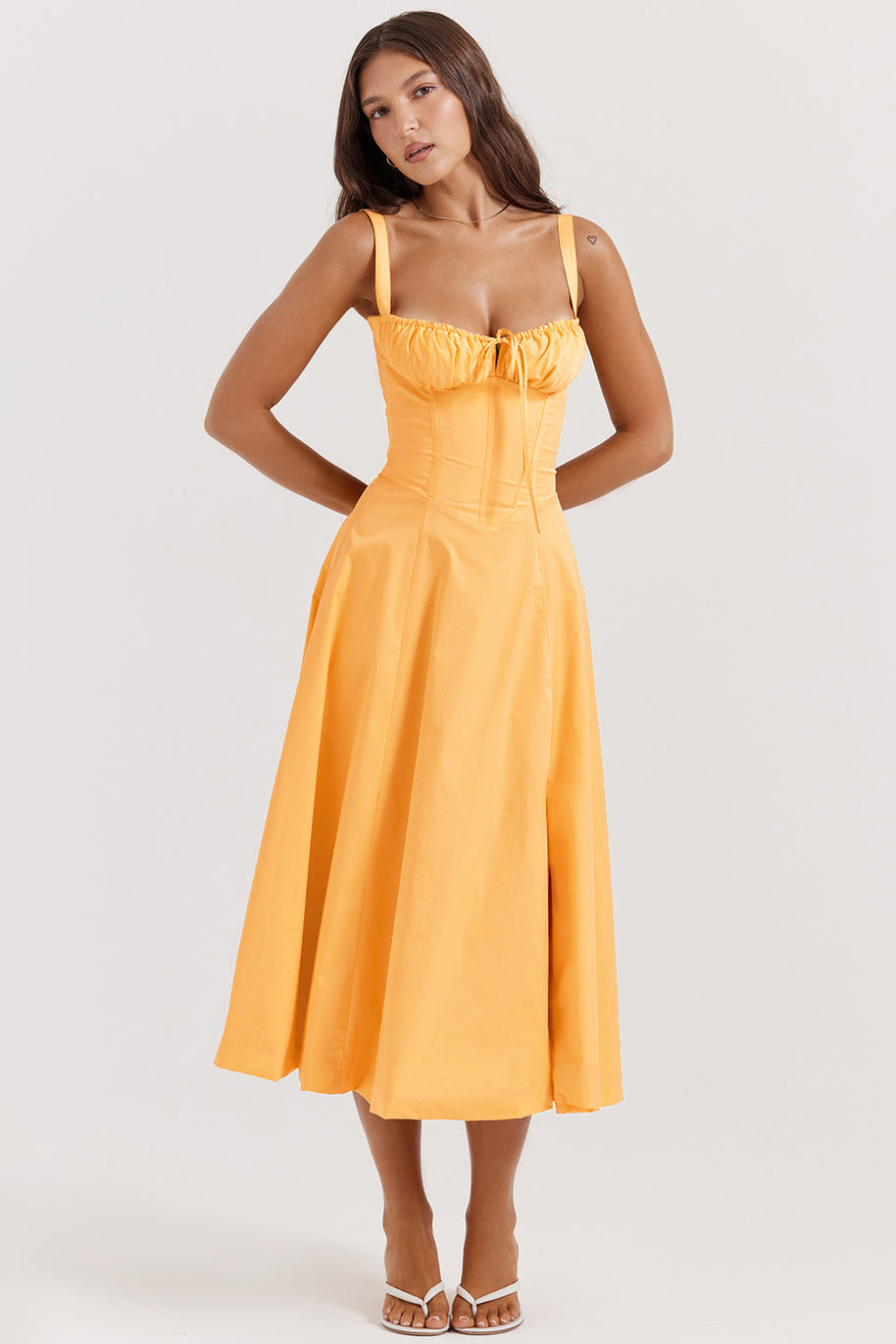 WW - Midikleid mit tailliertem Oberteil und ausgestelltem Rock | Minikleid mit Spaghettiträgern
