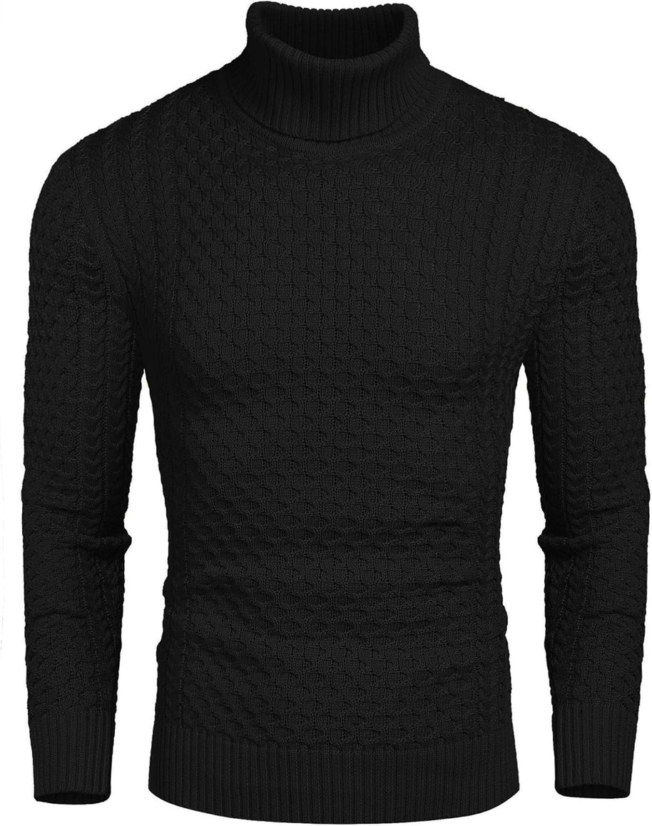 WW | Casual knitted men's turtleneck sweater