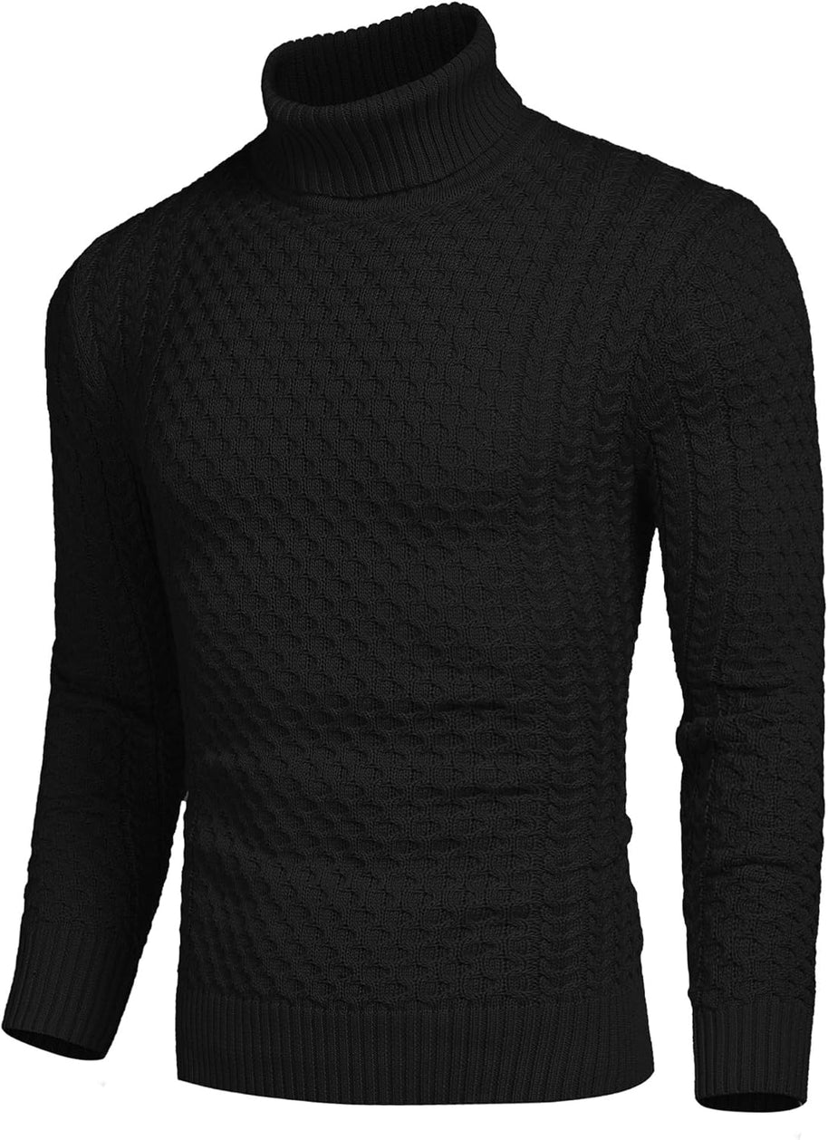 WW | Casual knitted men's turtleneck sweater