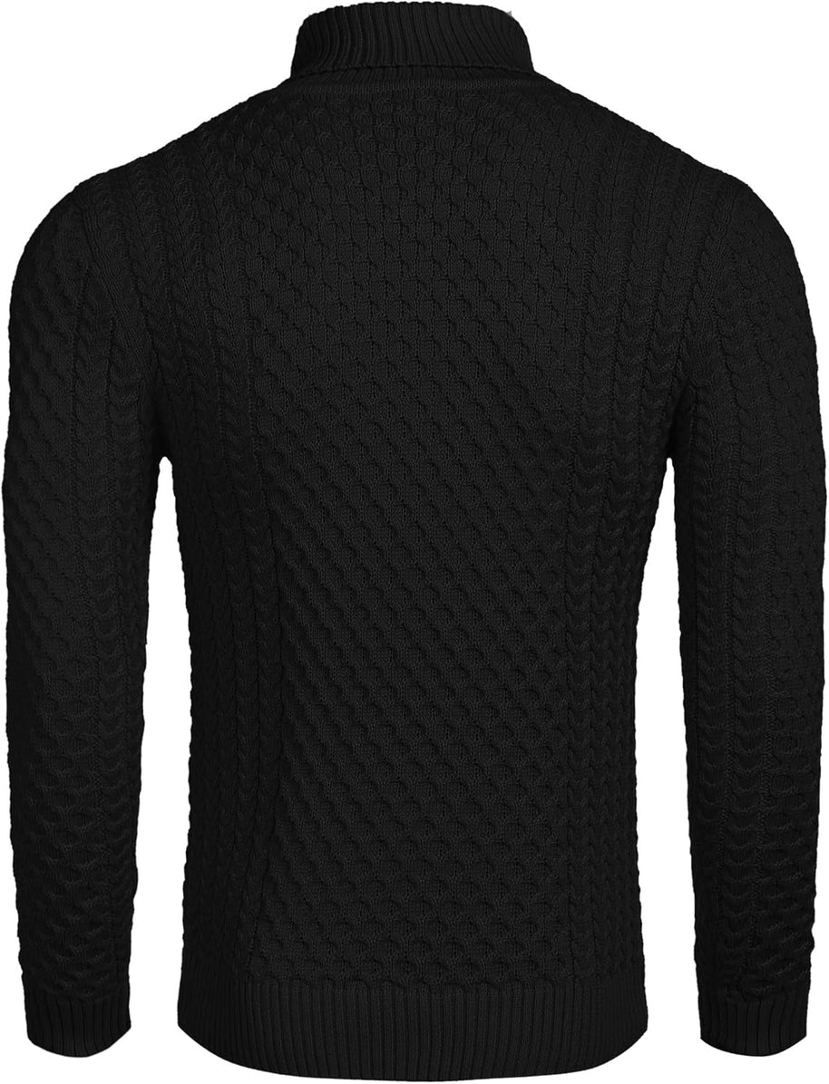 WW | Casual knitted men's turtleneck sweater