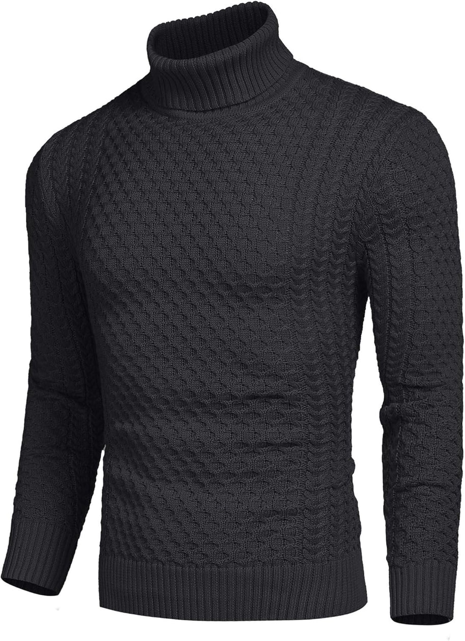 WW | Casual knitted men's turtleneck sweater