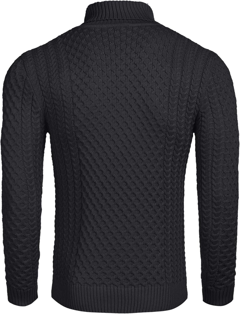 WW | Casual knitted men's turtleneck sweater