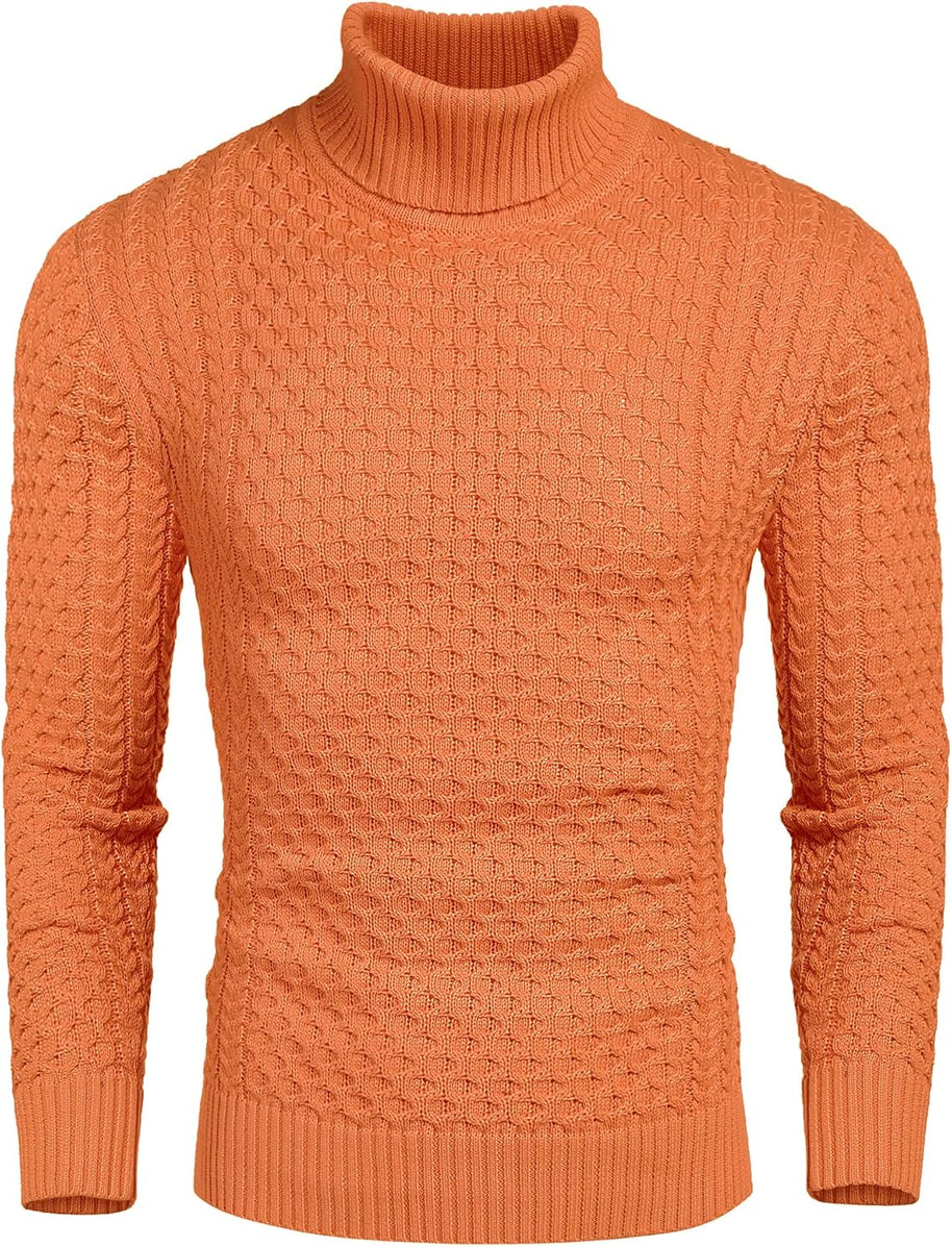 WW | Casual knitted men's turtleneck sweater