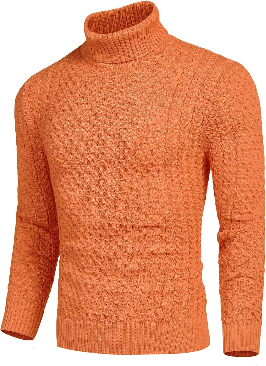 WW | Casual knitted men's turtleneck sweater