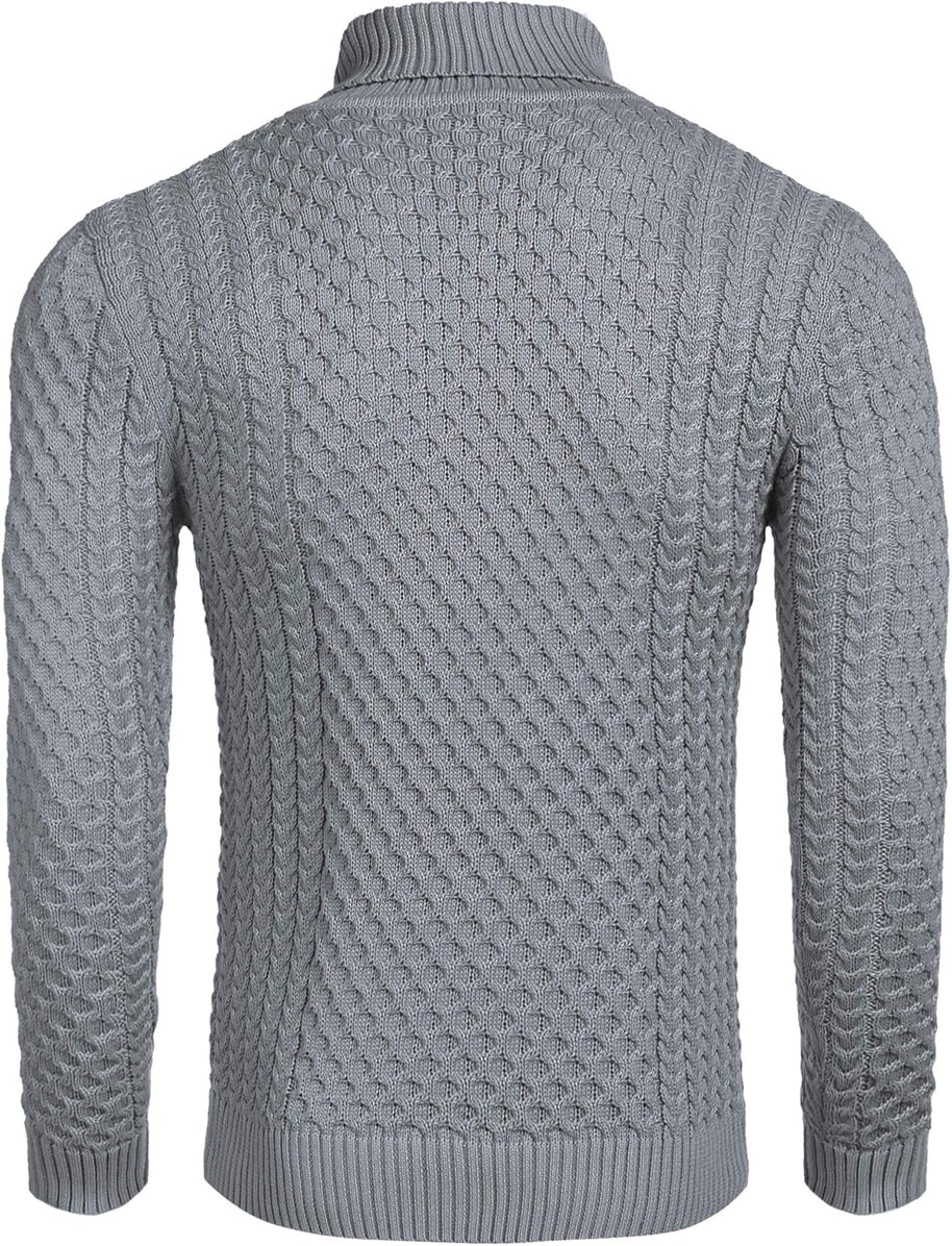 WW | Casual knitted men's turtleneck sweater